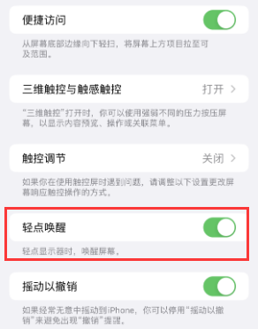 那坡苹果授权维修站分享iPhone轻点无法唤醒怎么办 