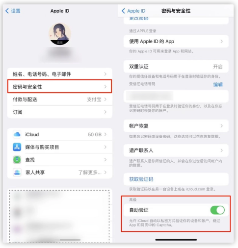 那坡苹果手机维修分享iOS 16 自动验证功能开启方法 